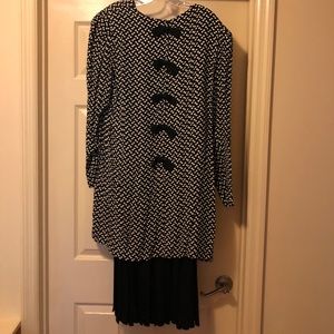 Black and White Dress Vintage 90s Dress